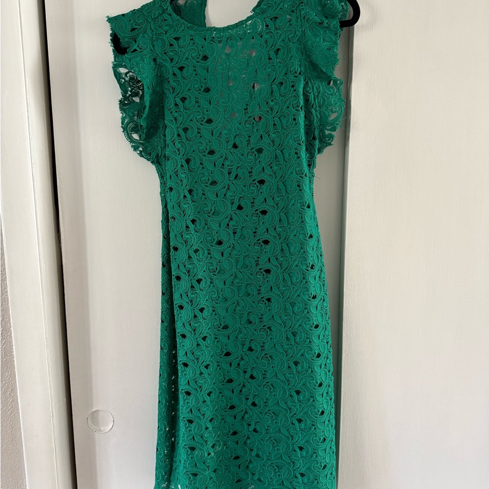Elegant Green Lace Dress